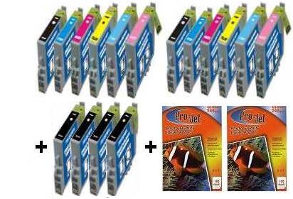 16x Epson Compatible Ink Multipack Cartridges T0481 - T0486 SELECT YOUR OWN COLOURS - Free UK Delivery